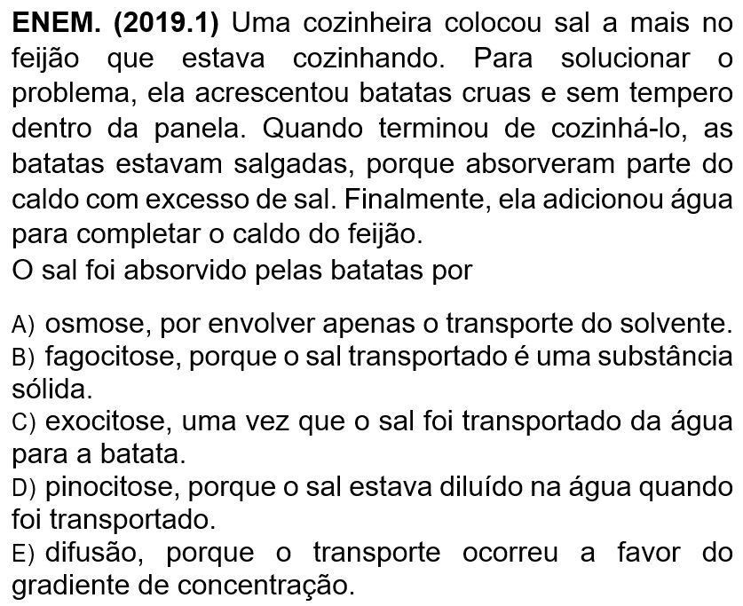 Propriedades Coligativas no ENEM 2019