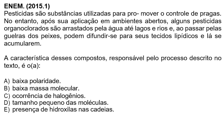 Questão de Tabela Periódica no ENEM 2015